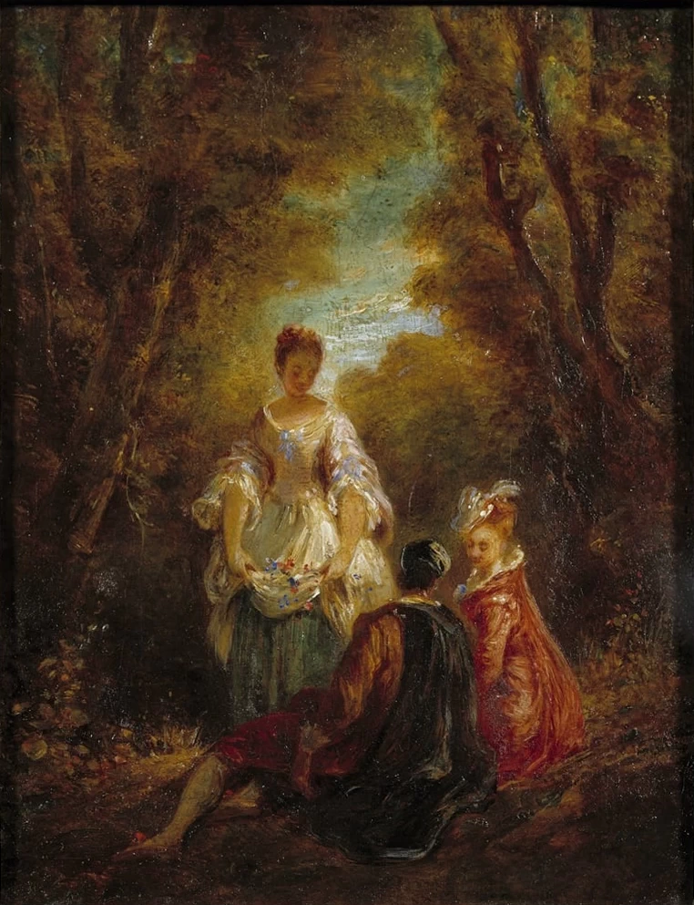 Personaggi in un parco - Louvre, Parigi